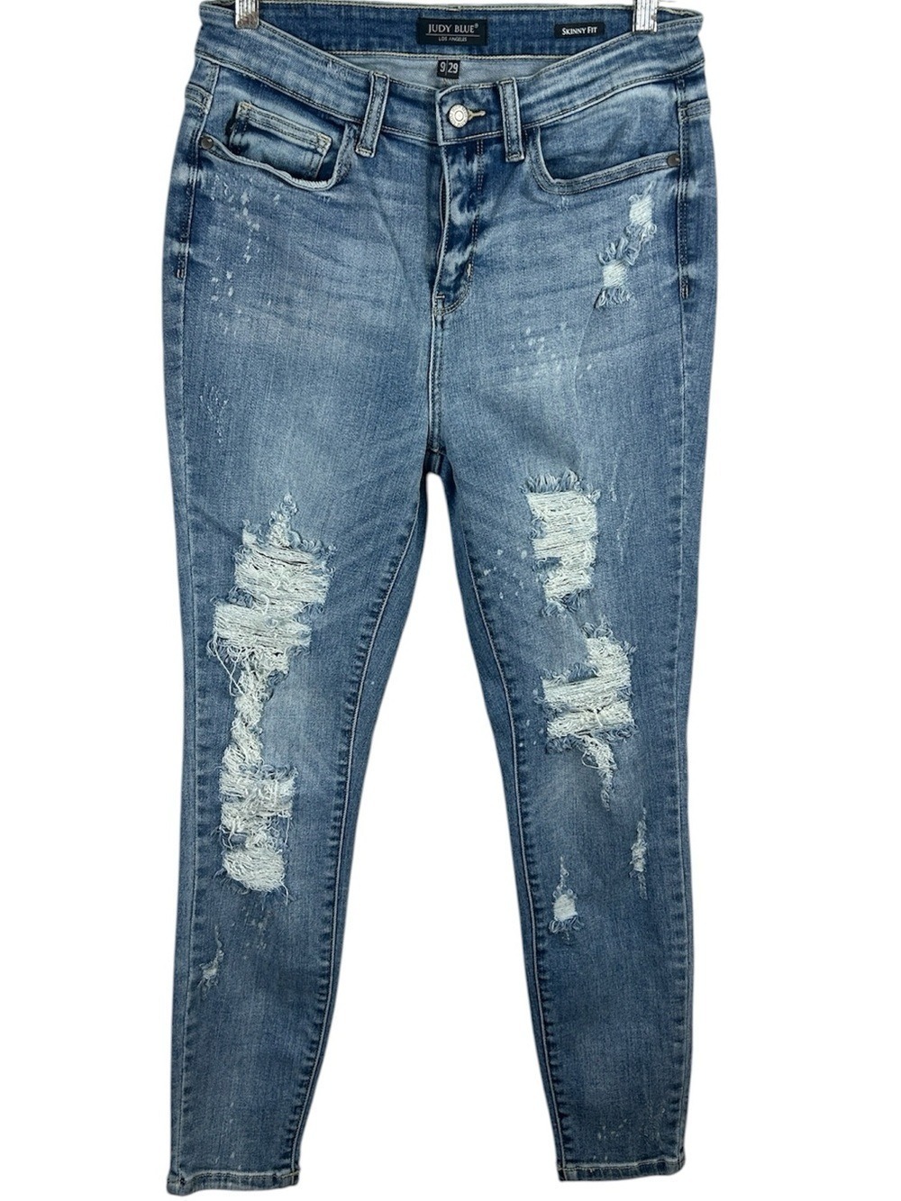 Judy Blue Light Wash Distressed Skinny Jeans Size 29